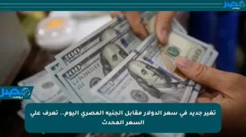 تغير جديد في سعر الدولار مقابل الجنيه المصري اليوم.. تعرف على السعر المحدث